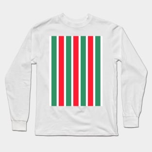 Fluminense Classic Retro Red and Green Stripes 1968 Long Sleeve T-Shirt